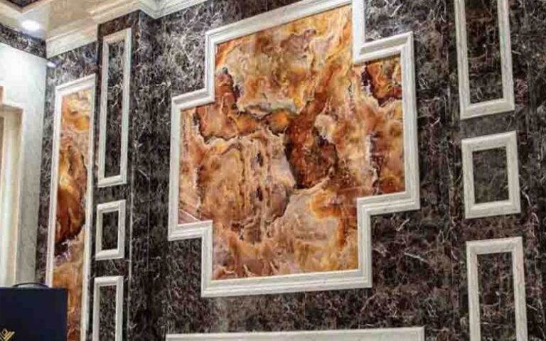 دیوار پوش pvc طرح سنگ